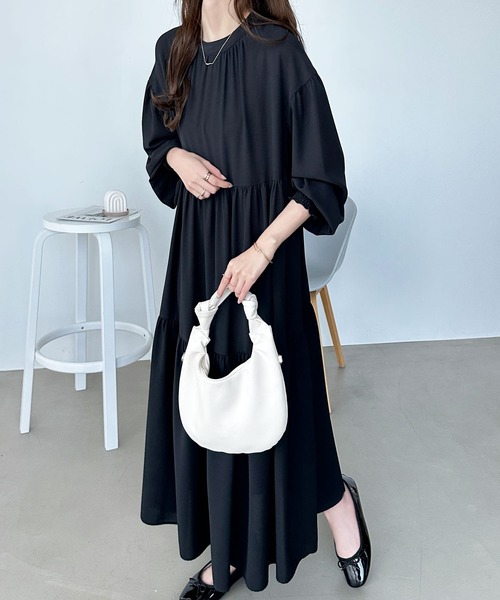 GeeRA（ジーラ）の「前後2WAYティアードシャツワンピース（シャツワンピース・レディース・ベージュ/ブラック/ライトブルー・SMALL/MEDIUM/LARGE/X-LARGE）」の7枚目の写真