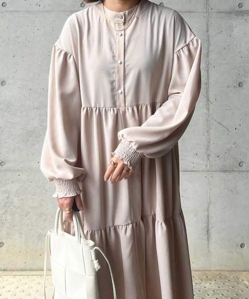 GeeRA（ジーラ）の「前後2WAYティアードシャツワンピース（シャツワンピース・レディース・ベージュ/ブラック/ライトブルー・SMALL/MEDIUM/LARGE/X-LARGE）」の22枚目の写真