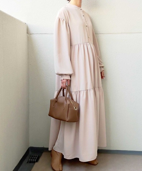 GeeRA（ジーラ）の「前後2WAYティアードシャツワンピース（シャツワンピース・レディース・ベージュ/ブラック/ライトブルー・SMALL/MEDIUM/LARGE/X-LARGE）」の21枚目の写真