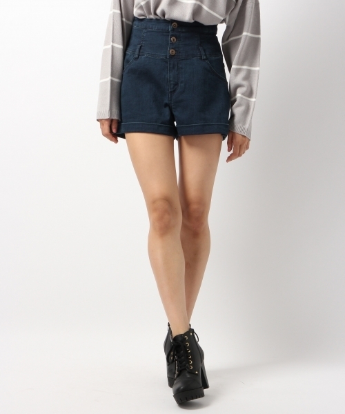 Heather（ヘザー）の「15FWハイウエストショートパンツ  566701（その他パンツ・レディース・ブルー/ネイビー/ブラック/オフホワイト・SMALL/MEDIUM）」の17枚目の写真