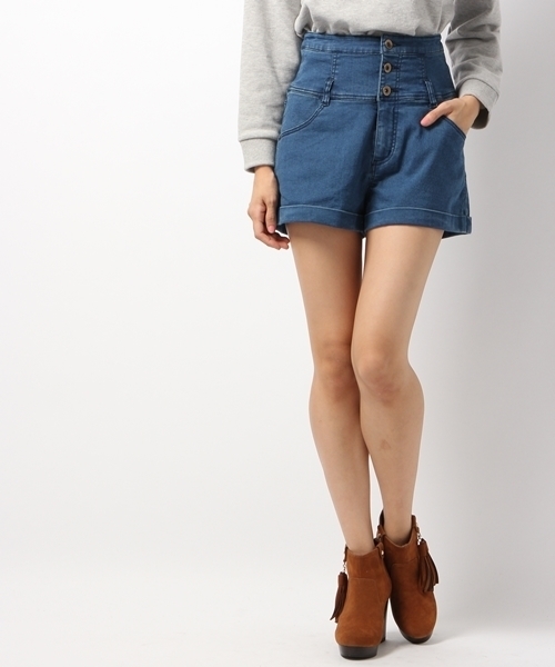 Heather（ヘザー）の「15FWハイウエストショートパンツ  566701（その他パンツ・レディース・ブルー/ネイビー/ブラック/オフホワイト・SMALL/MEDIUM）」の18枚目の写真