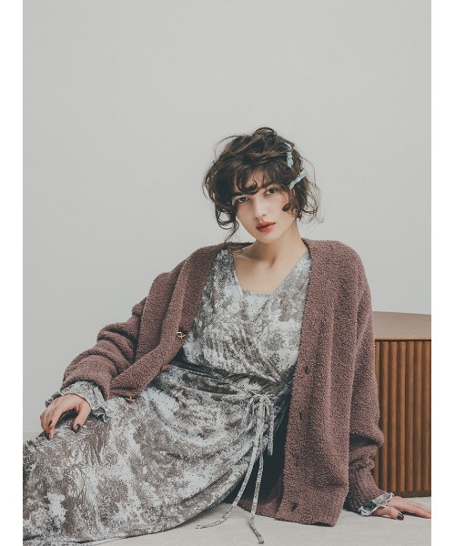 SNIDEL HOME(スナイデルホーム)の「リボンヘアクリップ(シュシュ・レディース・アイボリー/ブラック・FREE)」の7枚目の写真