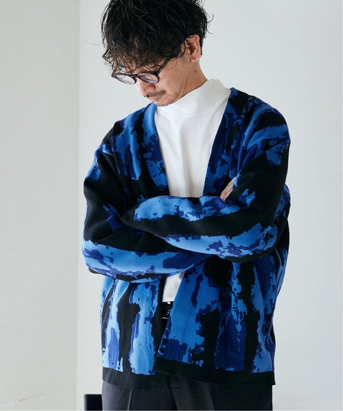 JOURNAL STANDARD relume（ジャーナルスタンダード　レリューム）の「CALIFORNIA アモルファス ジャガードカーディガン（カーディガン/ボレロ・メンズ・ブラック/チャコールグレー/アイボリー/グリーン/ライトグリーン/ネイビー・MEDIUM/LARGE）」の18枚目の写真