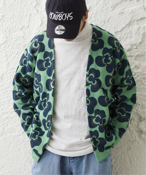 JOURNAL STANDARD relume（ジャーナルスタンダード　レリューム）の「CALIFORNIA アモルファス ジャガードカーディガン（カーディガン/ボレロ・メンズ・ブラック/チャコールグレー/アイボリー/グリーン/ライトグリーン/ネイビー・MEDIUM/LARGE）」の21枚目の写真