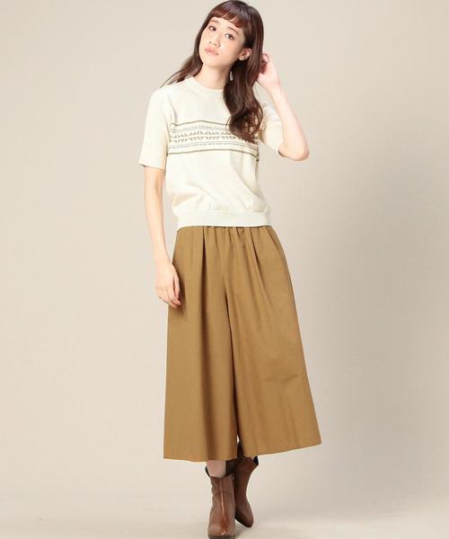 BEAUTY&YOUTH UNITED ARROWS（ビューティーアンドユースユナイテッドアローズ）の「BY コットンベルト8分丈ガウチョ◆（その他パンツ・レディース・ベージュ/ダークグリーン/ネイビー・SMALL/MEDIUM）」の11枚目の写真