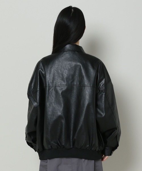3.3 Field Trip (3.3フィールドトリップ)の「3.3 Field Trip/フェイクレザージャケット 2103082(ブルゾン・レディース・ブラウン/ブラック・FREE)」の12枚目の写真
