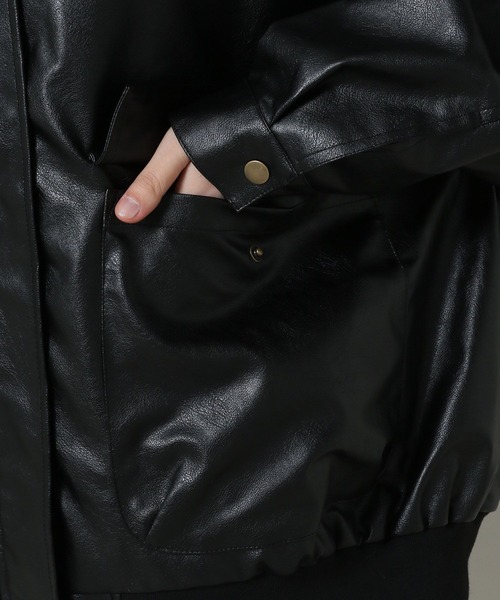 3.3 Field Trip (3.3フィールドトリップ)の「3.3 Field Trip/フェイクレザージャケット 2103082(ブルゾン・レディース・ブラウン/ブラック・FREE)」の17枚目の写真