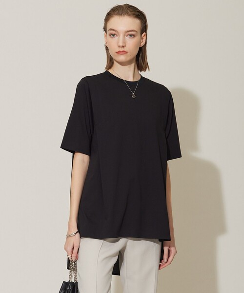 ICB（アイシービー）の「【接触冷感・UVケア・洗える】コンフォートプレーティング デザインカットソー（Tシャツ/カットソー・レディース・ブラック系/ライトグリーン系/アイボリー系・MEDIUM/SMALL/X-SMALL）」の2枚目の写真