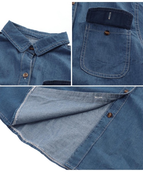 anap mimpi（アナップミンピ）の「デニム オープンシャツ（シャツ/ブラウス・レディース・サックスブルー/ブルー・FREE）」の10枚目の写真