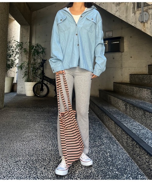 anap mimpi（アナップミンピ）の「デニム オープンシャツ（シャツ/ブラウス・レディース・サックスブルー/ブルー・FREE）」の5枚目の写真