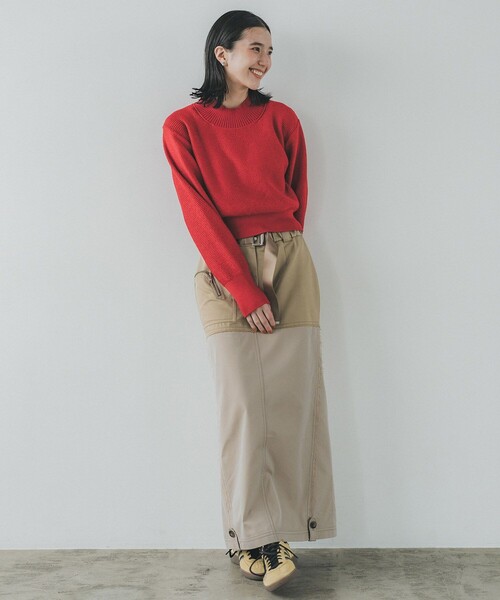 PUBLIC TOKYO(パブリックトウキョウ)の「ワークマキシストレートスカート(スカート・レディース・ベージュ/ブラック・1/2)」の17枚目の写真