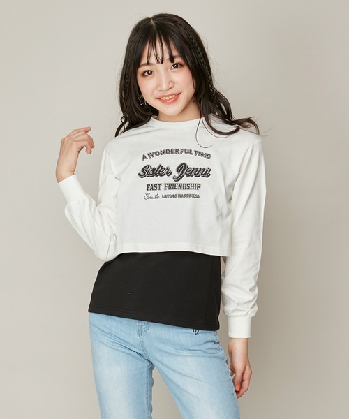 セール】【セットアイテム】ショート丈ロンT＆タンクセット（Tシャツ  