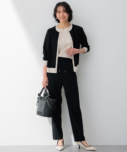 23区(ニジュウサンク)の「【洗える】レーヨンポリエステルストレッチ 5分袖 ニット(ニット/セーター・レディース・ホワイト系/ホワイト系2/ベージュ系/オレンジ系/ブラック系・32)」の21枚目の写真