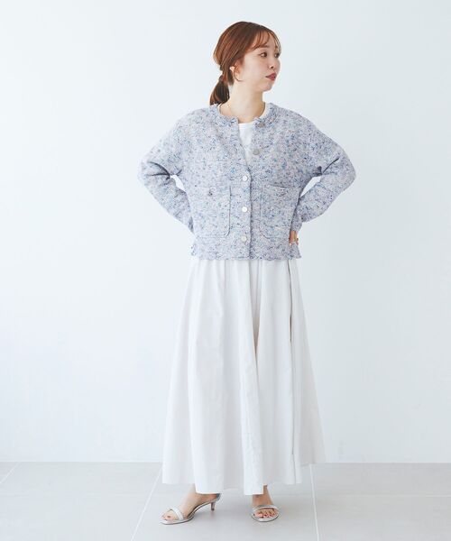 le.coeur blanc（ルクールブラン）の「ウエストリボンボリュームロングスカート（スカート・レディース・オフホワイト/ベージュ・38）」の15枚目の写真