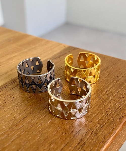 CIAOPANIC（チャオパニック）の「透かし柄リング/POTリング（リング・レディース・シルバー/アンティークシルバー/ゴールド・FREE）」の4枚目の写真