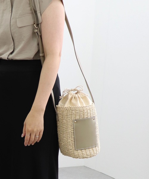 MIAN （ミアン）の「ペーパー筒型ミニショルダーバッグ（かごバッグ