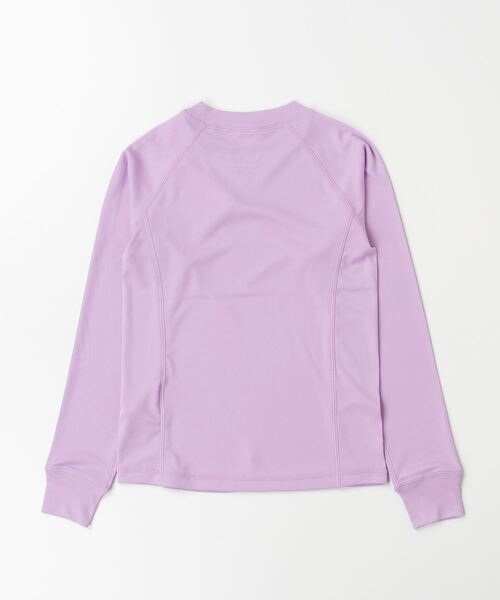 ROXY（ロキシー）の「ROXY/ロキシー キッズ ラッシュガード Tシャツ 長袖 ロンT UVケア TLY241107（ラッシュガード・キッズ・ライラック/ブラック/ホワイト・150cm/140cm/130cm）」の4枚目の写真