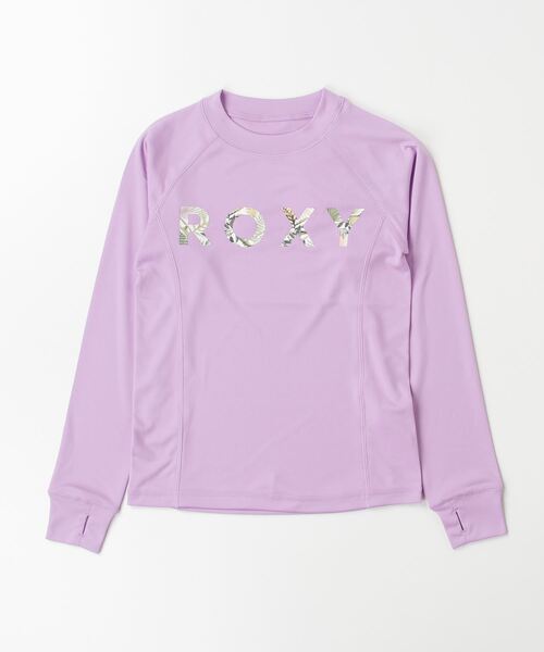 ROXY（ロキシー）の「ROXY/ロキシー キッズ ラッシュガード Tシャツ 長袖 ロンT UVケア TLY241107（ラッシュガード・キッズ・ライラック/ブラック/ホワイト・150cm/140cm/130cm）」の13枚目の写真