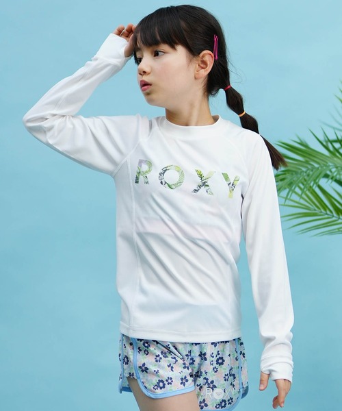 ROXY（ロキシー）の「ROXY/ロキシー キッズ ラッシュガード Tシャツ 長袖 ロンT UVケア TLY241107（ラッシュガード・キッズ・ライラック/ブラック/ホワイト・150cm/140cm/130cm）」の14枚目の写真