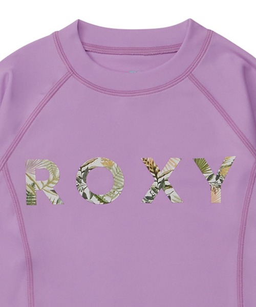 ROXY（ロキシー）の「ROXY/ロキシー キッズ ラッシュガード Tシャツ 長袖 ロンT UVケア TLY241107（ラッシュガード・キッズ・ライラック/ブラック/ホワイト・150cm/140cm/130cm）」の9枚目の写真