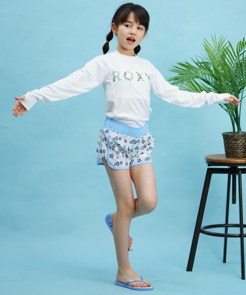 ROXY（ロキシー）の「ROXY/ロキシー キッズ ラッシュガード Tシャツ 長袖 ロンT UVケア TLY241107（ラッシュガード・キッズ・ライラック/ブラック/ホワイト・150cm/140cm/130cm）」の16枚目の写真