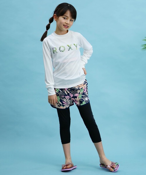 ROXY（ロキシー）の「ROXY/ロキシー キッズ ラッシュガード Tシャツ 長袖 ロンT UVケア TLY241107（ラッシュガード・キッズ・ライラック/ブラック/ホワイト・150cm/140cm/130cm）」の18枚目の写真