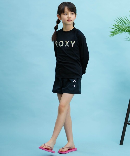 ROXY（ロキシー）の「ROXY/ロキシー キッズ ラッシュガード Tシャツ 長袖 ロンT UVケア TLY241107（ラッシュガード・キッズ・ライラック/ブラック/ホワイト・150cm/140cm/130cm）」の22枚目の写真