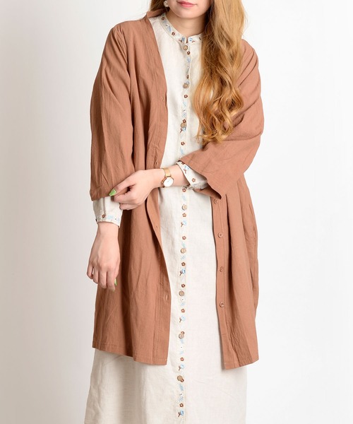 【MARAI】綿麻長袖カーディガン ロング丈（カーディガン/ボレロ）｜MARAI（マーライ）