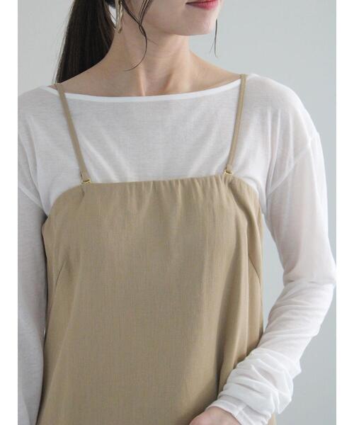 Te chichi(テチチ)の「ロングスリーブシアープルオーバー(Tシャツ/カットソー・レディース・オフホワイト/ピンク/グレー・F)」の2枚目の写真