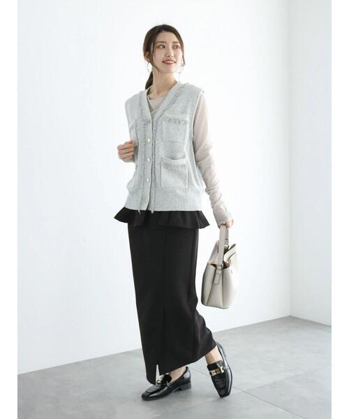 Te chichi(テチチ)の「ロングスリーブシアープルオーバー(Tシャツ/カットソー・レディース・オフホワイト/ピンク/グレー・F)」の14枚目の写真