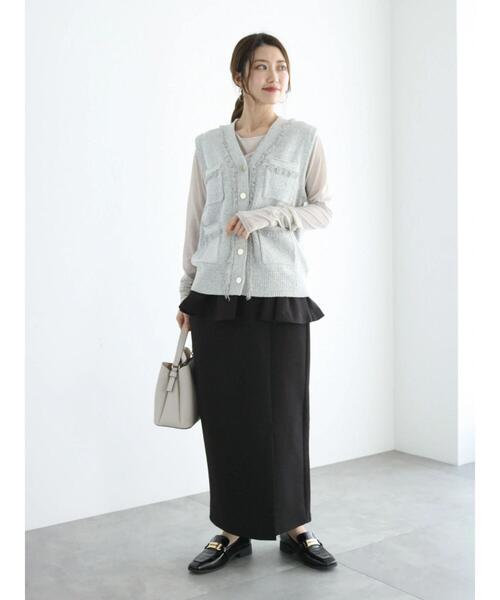 Te chichi(テチチ)の「ロングスリーブシアープルオーバー(Tシャツ/カットソー・レディース・オフホワイト/ピンク/グレー・F)」の15枚目の写真