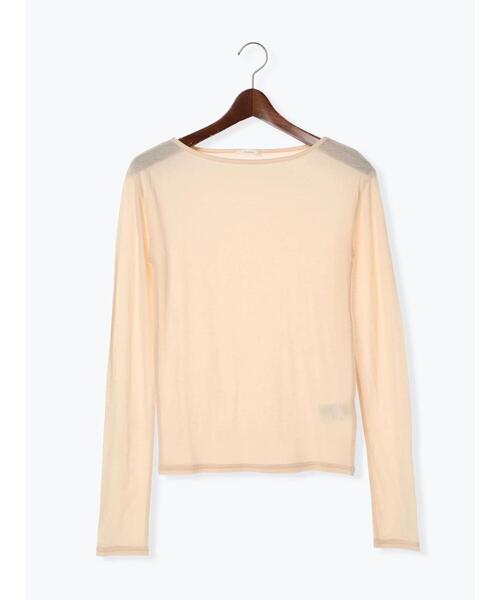 Te chichi(テチチ)の「ロングスリーブシアープルオーバー(Tシャツ/カットソー・レディース・オフホワイト/ピンク/グレー・F)」の5枚目の写真