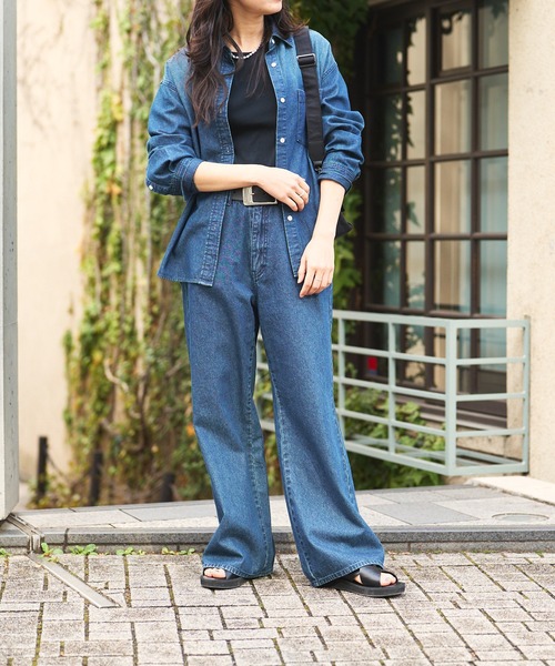 RIVE DROITE（リヴドロワ）の「MONN.:(モン)/Light DENIM SHIRTS（シャツ/ブラウス・レディース・サックスブルー/ブルー・FREE）」の3枚目の写真