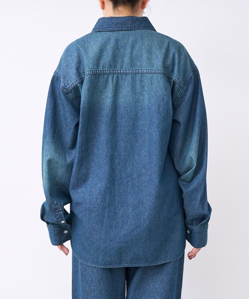 【新品】MONN.:(モン)リヴドロワ　Light DENIM SHIRTS セール】MONN.:(モン)/Light DENIM SHIRTS（シャツ/ブラウス