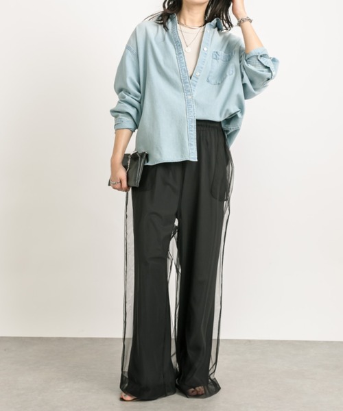 RIVE DROITE（リヴドロワ）の「MONN.:(モン)/Light DENIM SHIRTS（シャツ/ブラウス・レディース・サックスブルー/ブルー・FREE）」の12枚目の写真