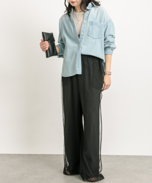 RIVE DROITE（リヴドロワ）の「MONN.:(モン)/Light DENIM SHIRTS（シャツ/ブラウス・レディース・サックスブルー/ブルー・FREE）」の13枚目の写真