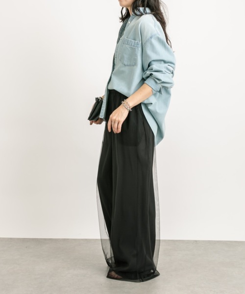 RIVE DROITE（リヴドロワ）の「MONN.:(モン)/Light DENIM SHIRTS（シャツ/ブラウス・レディース・サックスブルー/ブルー・FREE）」の14枚目の写真