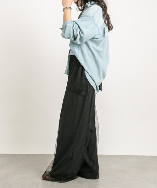 RIVE DROITE（リヴドロワ）の「MONN.:(モン)/Light DENIM SHIRTS（シャツ/ブラウス・レディース・サックスブルー/ブルー・FREE）」の15枚目の写真