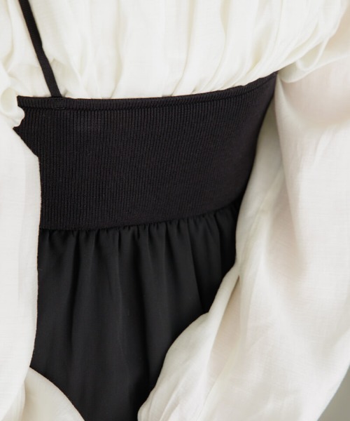 flower（フラワー）の「バレエシフォンワンピース（ワンピース・レディース・アイボリー/ブラック・FREE）」の8枚目の写真