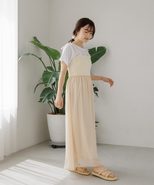 CORCOVADO 雑誌掲載 フラワー シフォン ドレス ワンピース