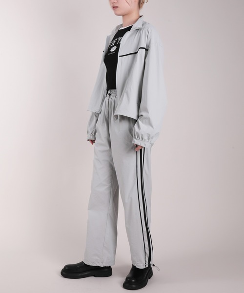 HOOK(フック)の「【HOOK】for girls 薄手ナイロンブルゾン セットアップ可能(ブルゾン・レディース・グレー/ブラック・M/XL/L)」の10枚目の写真
