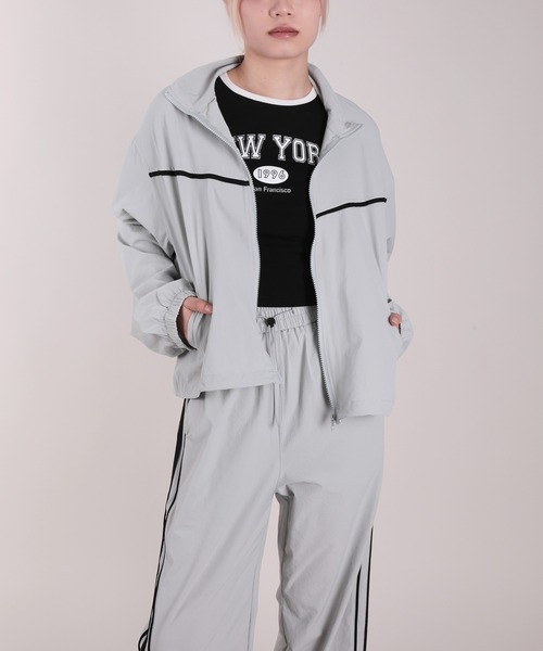HOOK(フック)の「【HOOK】for girls 薄手ナイロンブルゾン セットアップ可能(ブルゾン・レディース・グレー/ブラック・M/XL/L)」の12枚目の写真