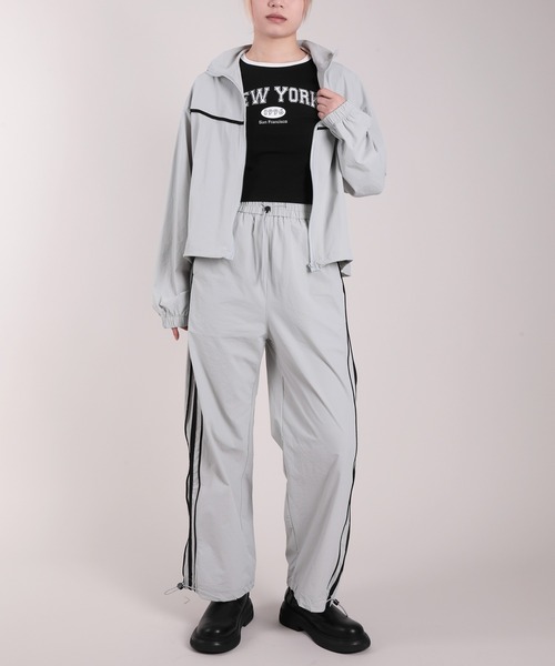 HOOK(フック)の「【HOOK】for girls 薄手ナイロンブルゾン セットアップ可能(ブルゾン・レディース・グレー/ブラック・M/XL/L)」の6枚目の写真