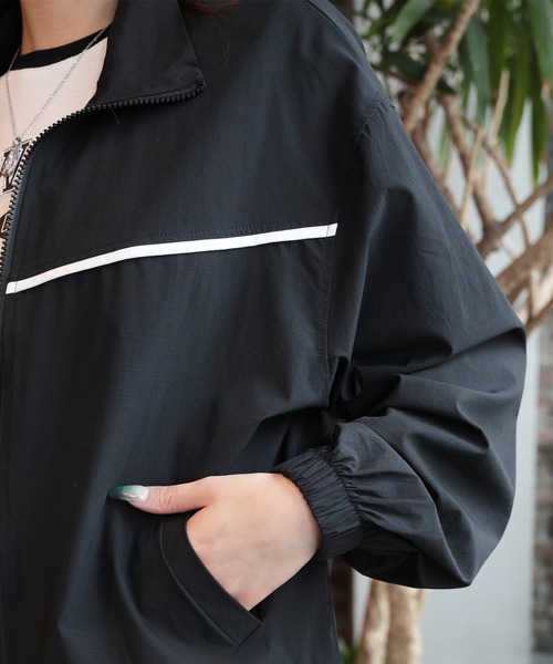 HOOK(フック)の「【HOOK】for girls 薄手ナイロンブルゾン セットアップ可能(ブルゾン・レディース・グレー/ブラック・M/XL/L)」の22枚目の写真