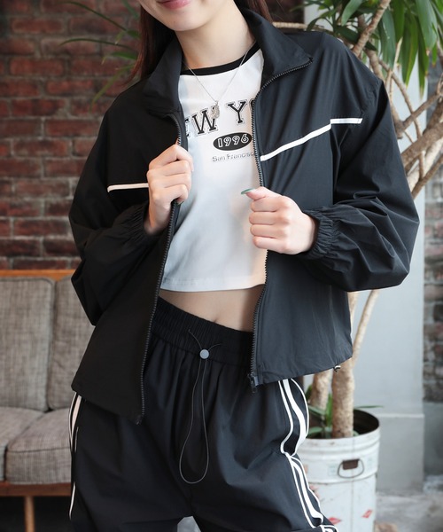 HOOK(フック)の「【HOOK】for girls 薄手ナイロンブルゾン セットアップ可能(ブルゾン・レディース・グレー/ブラック・M/XL/L)」の21枚目の写真