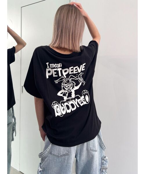 GYDA（ジェイダ）の「【WEB限定】PET PEEVE BUNNYポケットTシャツ（Tシャツ/カットソー・レディース・ピンク/ミント/ブラック/オフホワイト・FREE）」の18枚目の写真