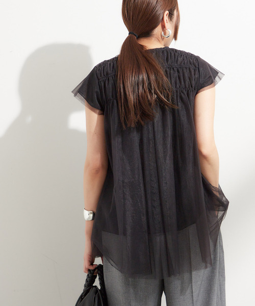 「journal standard L'essage」 ノースリーブブラウス FREE ブラック レディース journal standard L'essage 「journal L'essage」 ノースリーブ