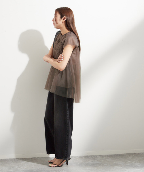 「journal standard L'essage」 ノースリーブブラウス FREE ブラック レディース journal standard L'essage 「journal L'essage」 ノースリーブ