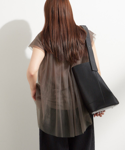 「journal standard L'essage」 ノースリーブブラウス FREE ブラック レディース journal standard L'essage 「journal L'essage」 ノースリーブ