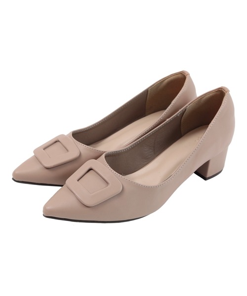 UR'S（ユアーズ）の「撥水・抗菌防臭バックルデザインパンプス（パンプス・レディース・ブラック/ブラウン/ベージュ・S/M/L/LL）」の2枚目の写真